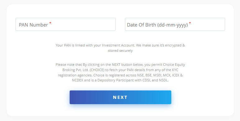 Add PAN Number and Date of Birth