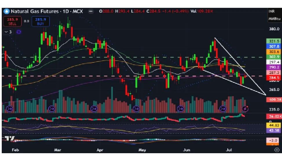 Natural Gas Price Prediction for Next Week (14th  - 18th July 2025)