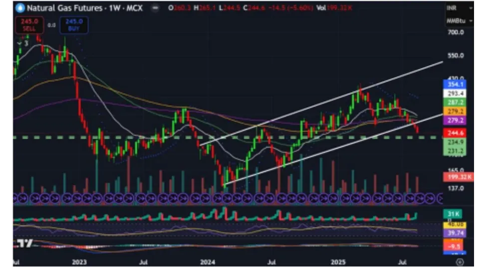 Natural Gas Price Prediction for Next Week (25th - 29th August 2025)