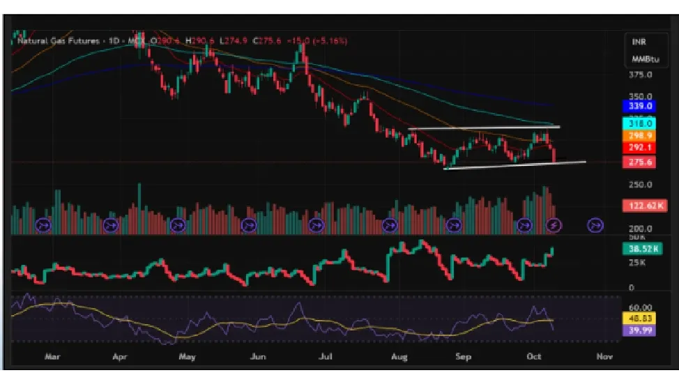 Natural Gas Price Prediction for Next Week (13th - 17th October 2025)