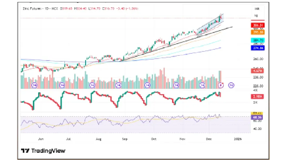 Zinc Price Forecast for Next Week (15th - 19th December 2025)